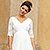 Robe de Mariée Grossesse Noelle Mi-Longue Ivoire