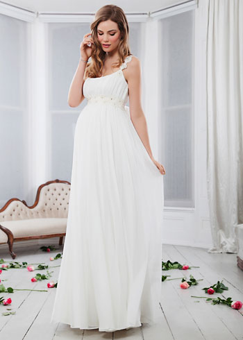 Prairie Daisy Silk Maternity Gown - Maternity Wedding Dresses, Evening ...