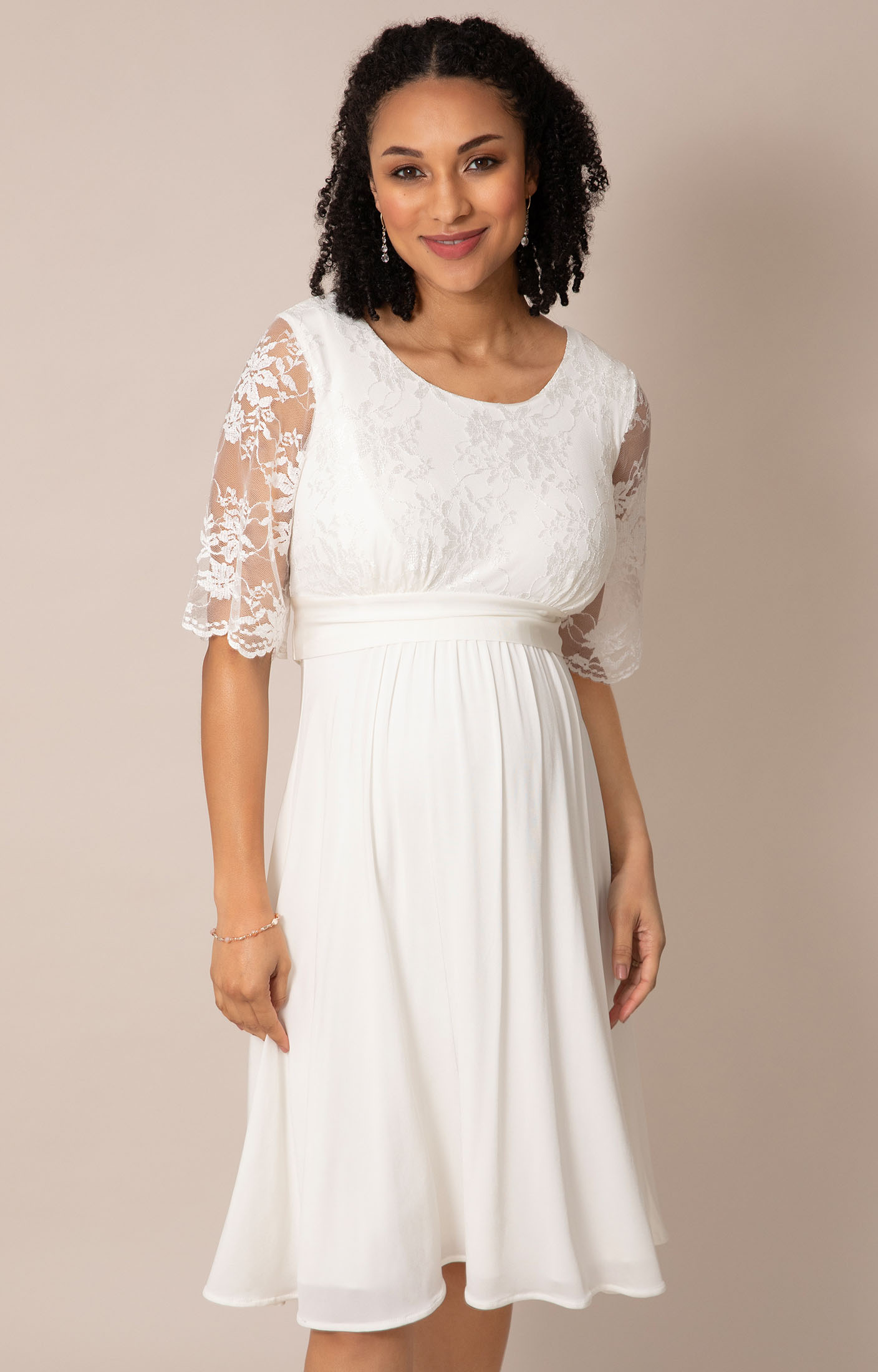 elegant nursing dress Angel Maternity Donna Maternity & Nursing Flip Dress In Grey