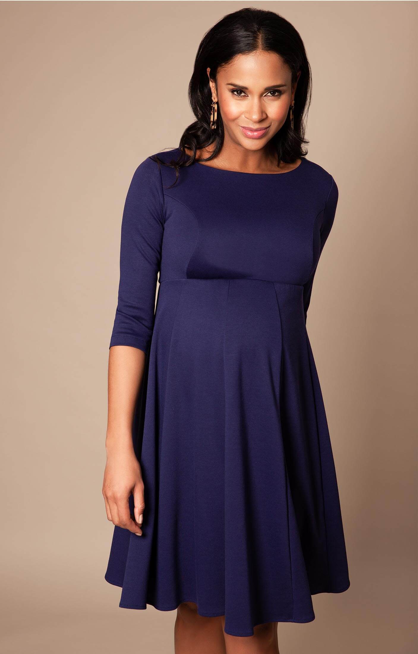 Sienna Maternity Dress Short Navy Blue ...