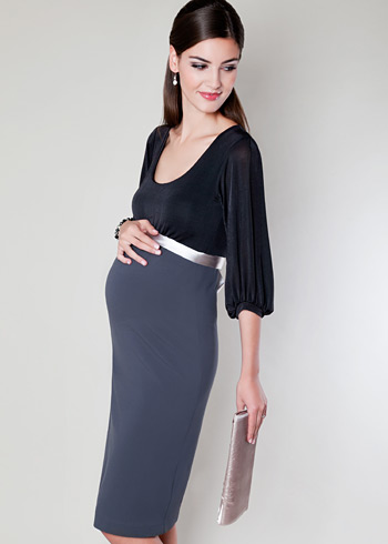 Sienna Maternity Dress (Dark Truffle) - Maternity Wedding Dresses ...