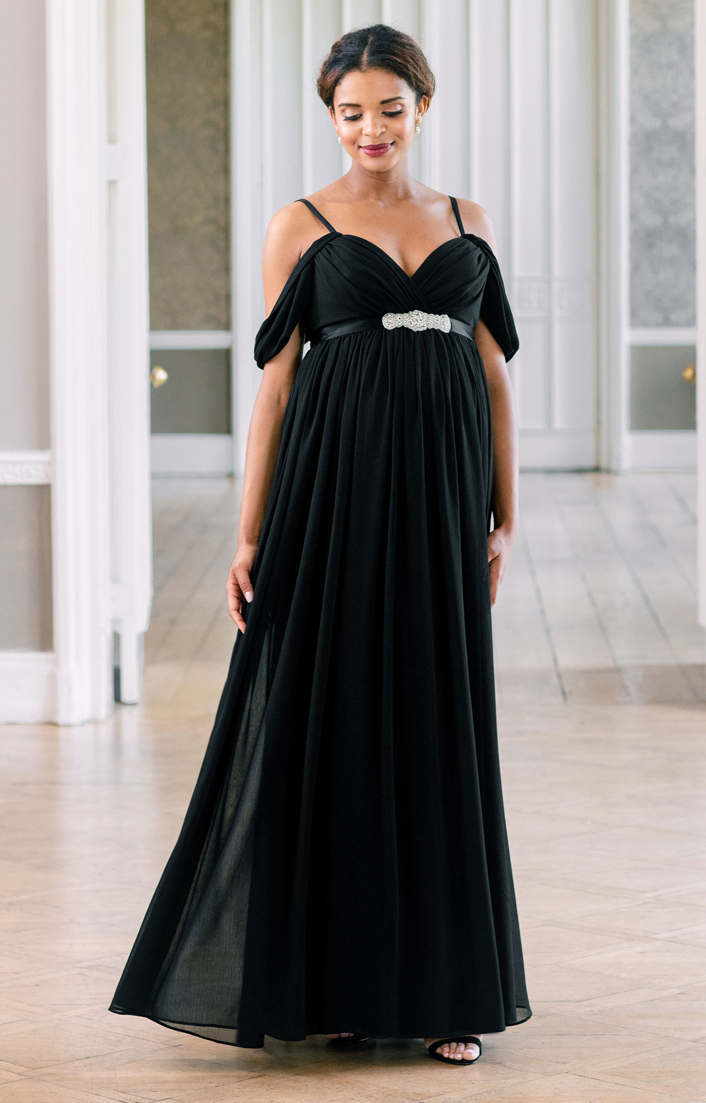 Skylar Maternity Gown in Black - Maternity Wedding Dresses, Evening Wear  and Party Clothes by Tiffany Rose CA