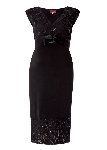 Twilight Lace Maternity Dress (Black) - Maternity Wedding Dresses ...
