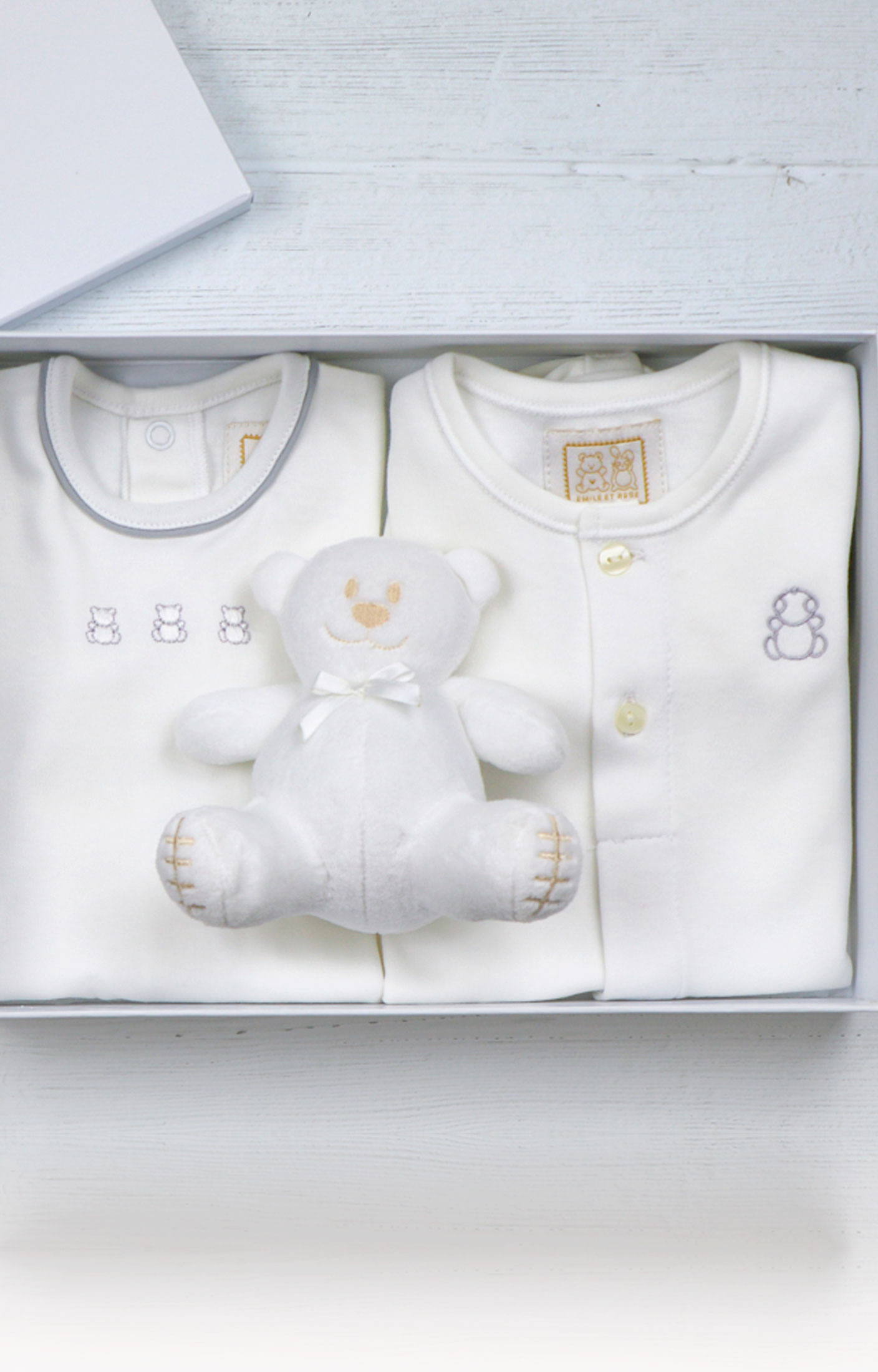 Image of Tatum White Unisex Baby Gift Set