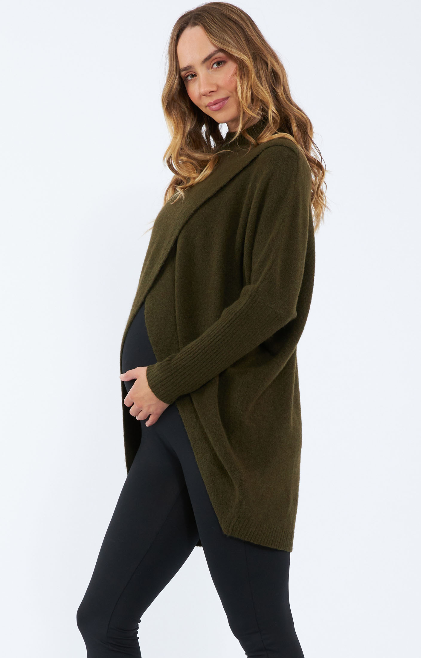 Image of Hallie Cross Over Knit (Khaki)