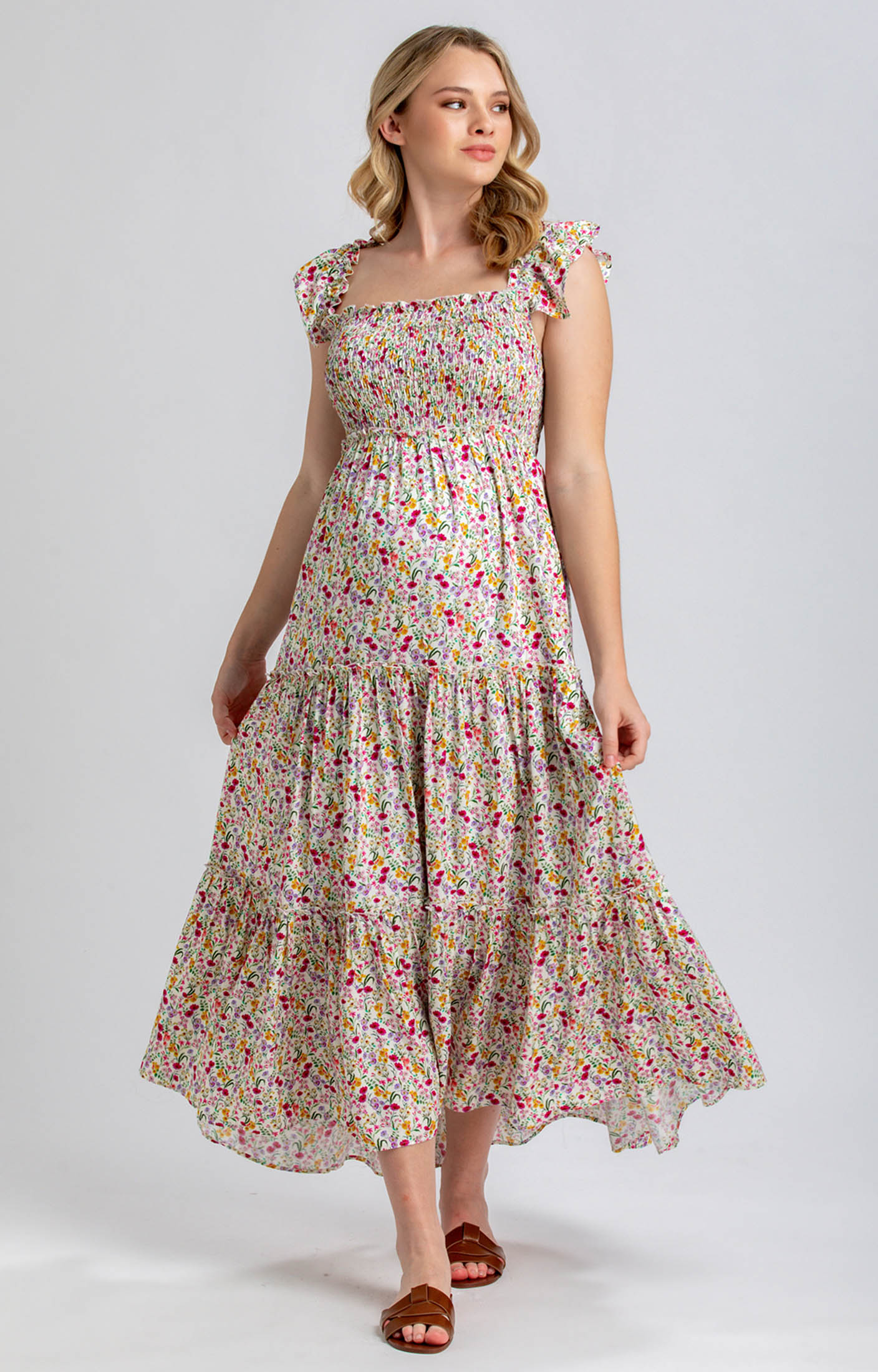 denim sleeveless dress women Denim Collared Sleeveless Button Down Self Sash Tie Midi Dress *FINAL SALE*