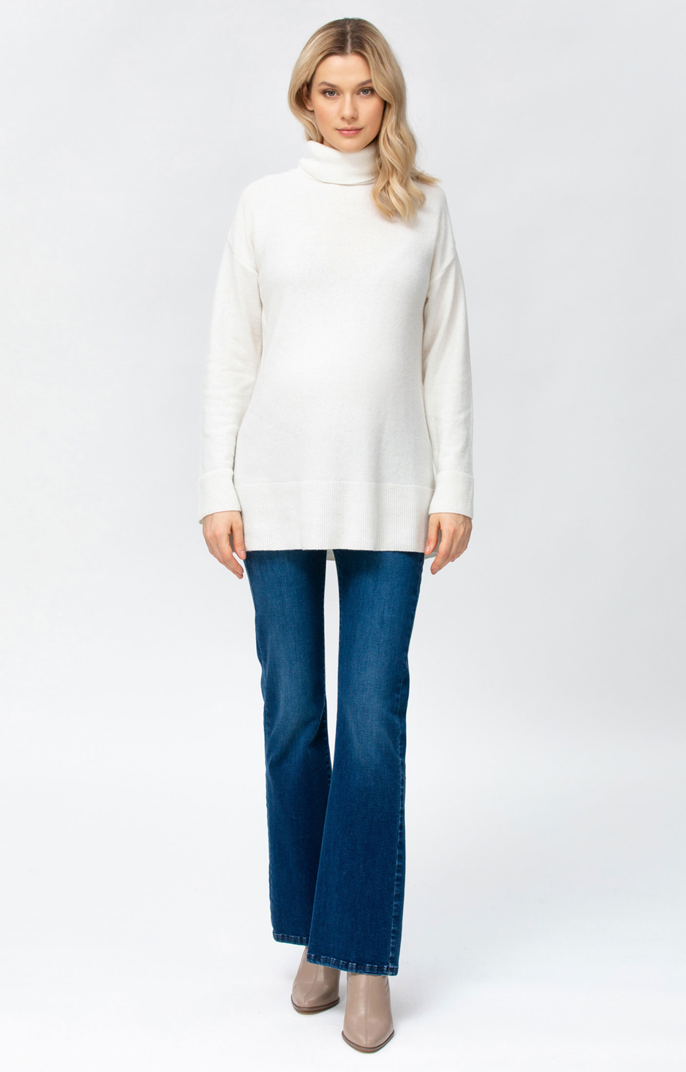 Image of Kara Flared Maternity Jeans (Medium Dark Wash)