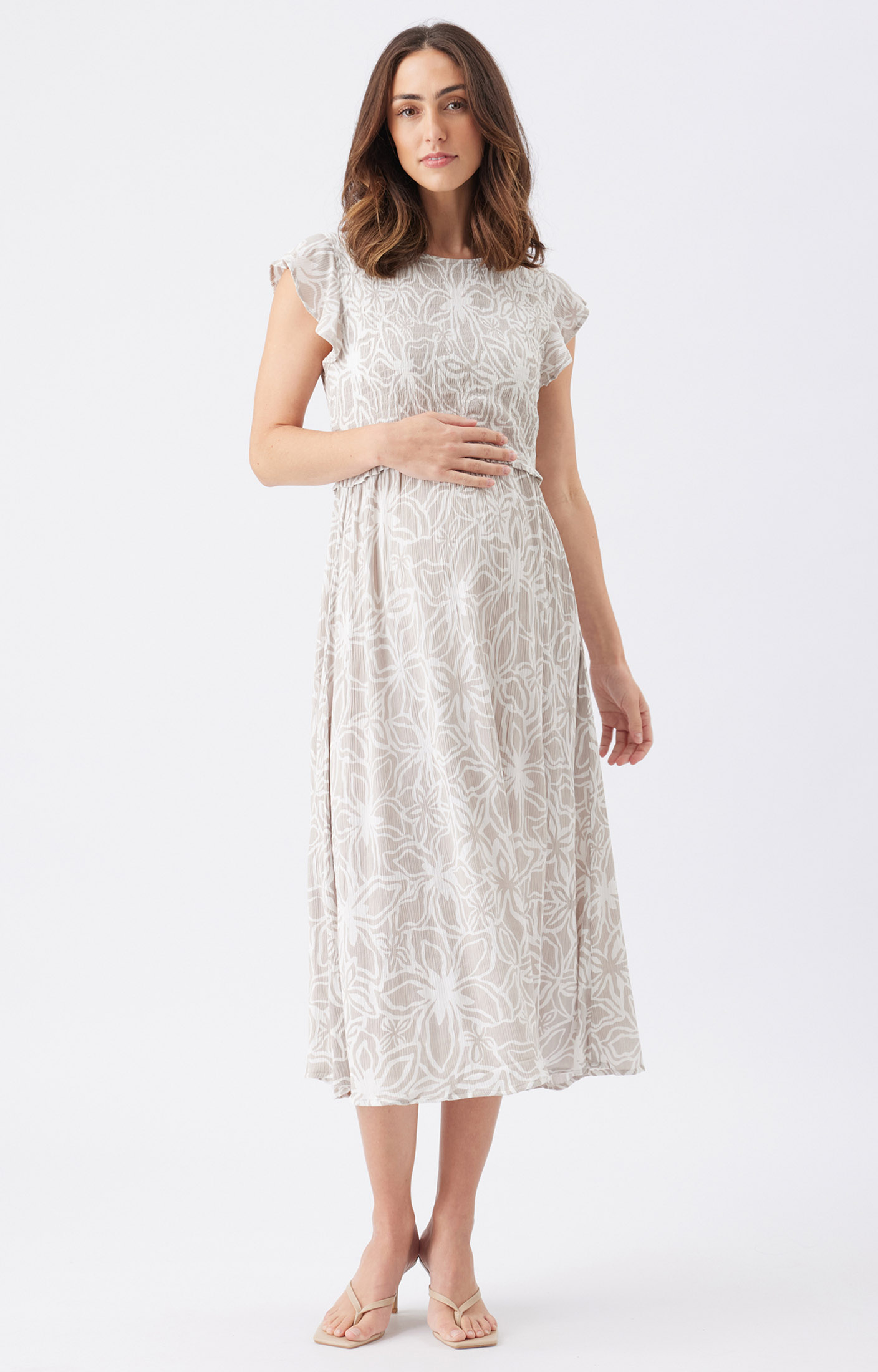 white midi halter dress Natasha Eyelet Dress, / XS My Actual Bust is:38