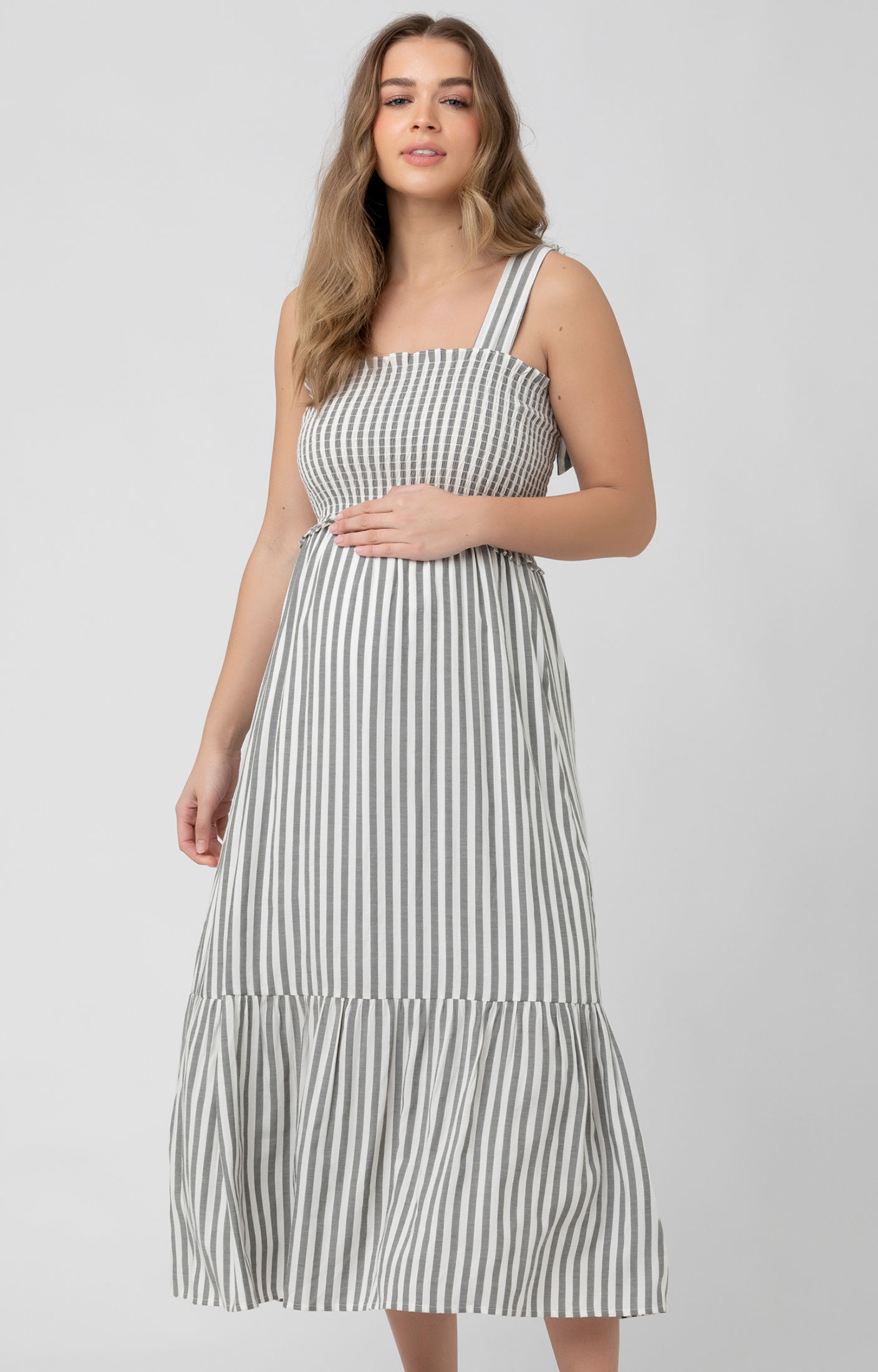 Image of Ollie Smocked Maternity Dress