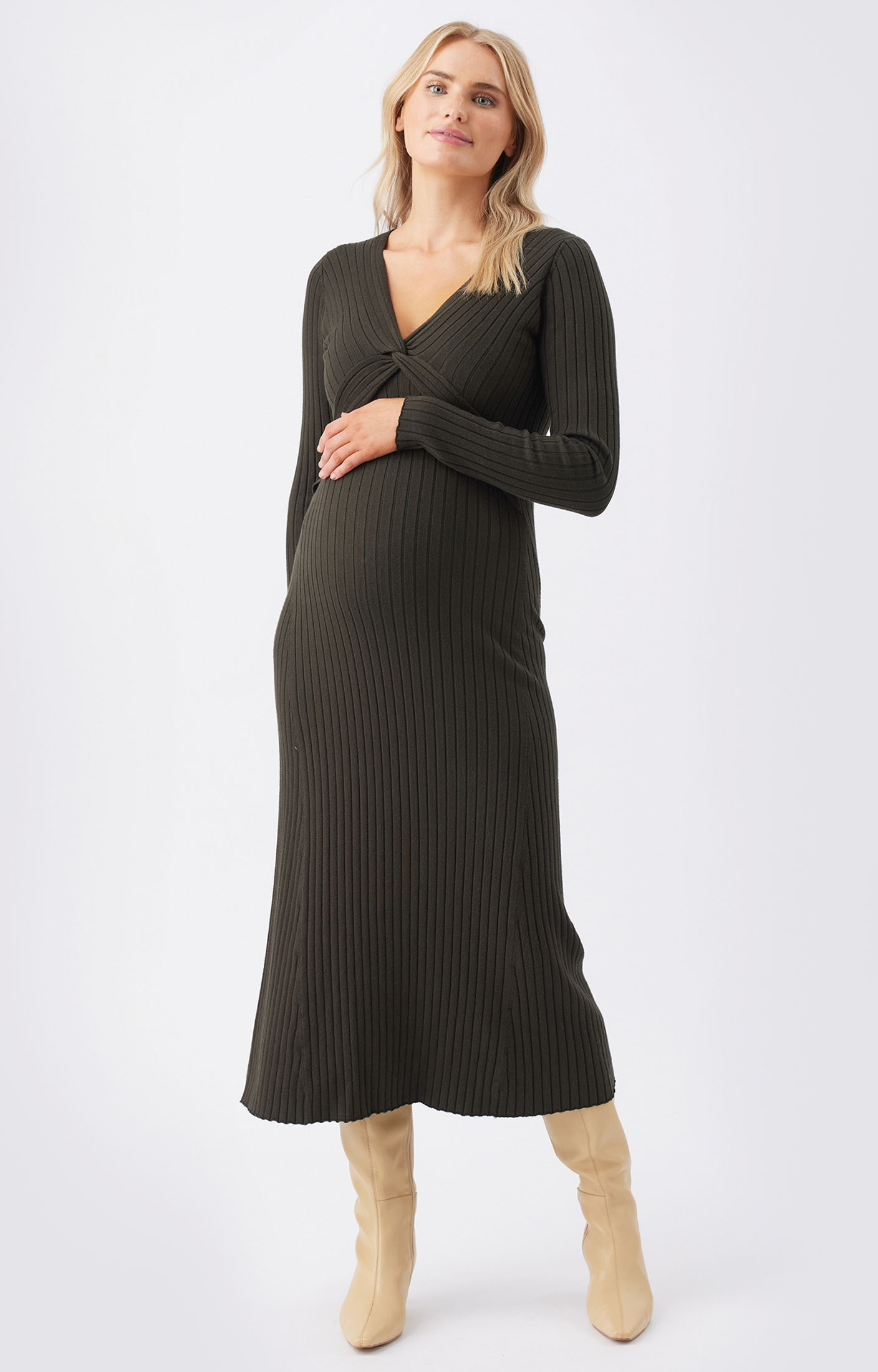 Ripe Remi Knit Nursing Dress (Ivy)
