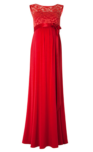 Valencia Maternity Gown Long Sunset Red - Maternity Wedding Dresses ...
