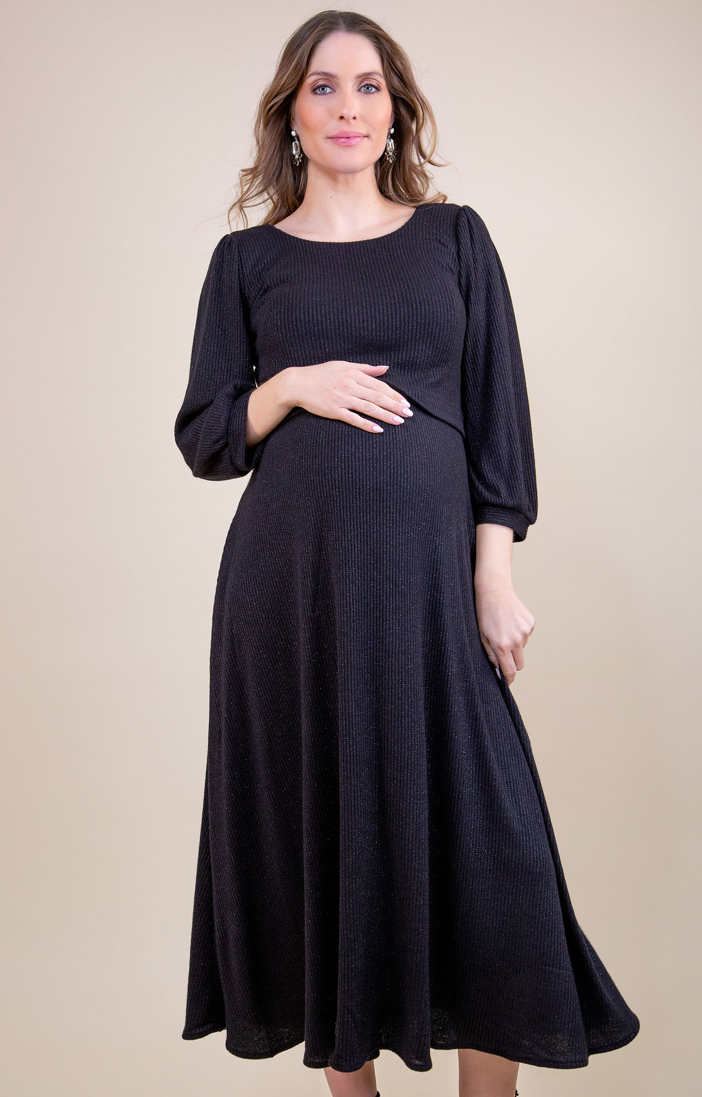 Sweetheart Baby Shower Gown Long Sleeve - Sexy Mama Maternity