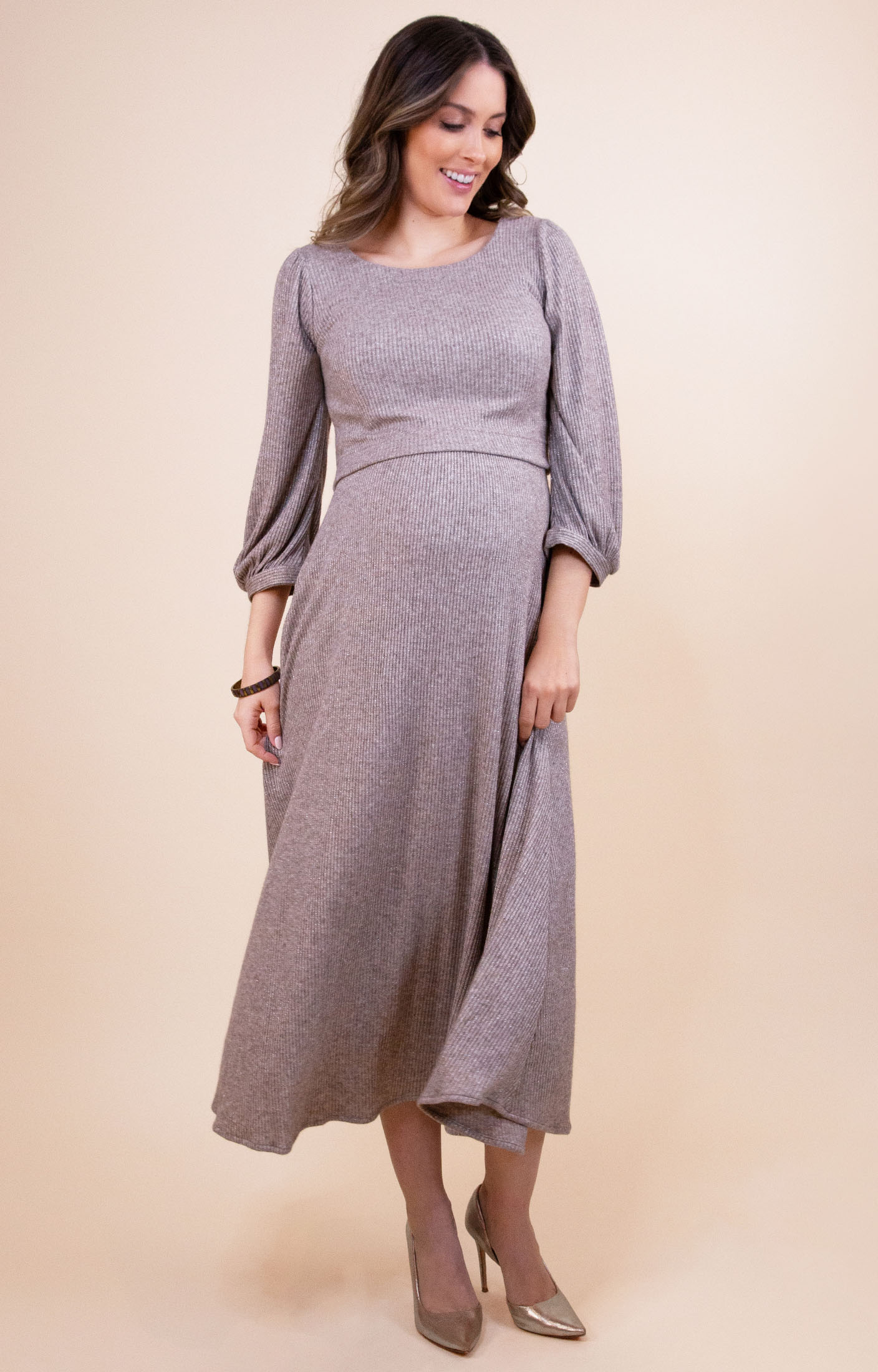 Vivian Maternity & Nursing Dress Sparkle Chocolate - Maternity Wedding  Dresses, Evening Wear and Party Clothes by Tiffany Rose