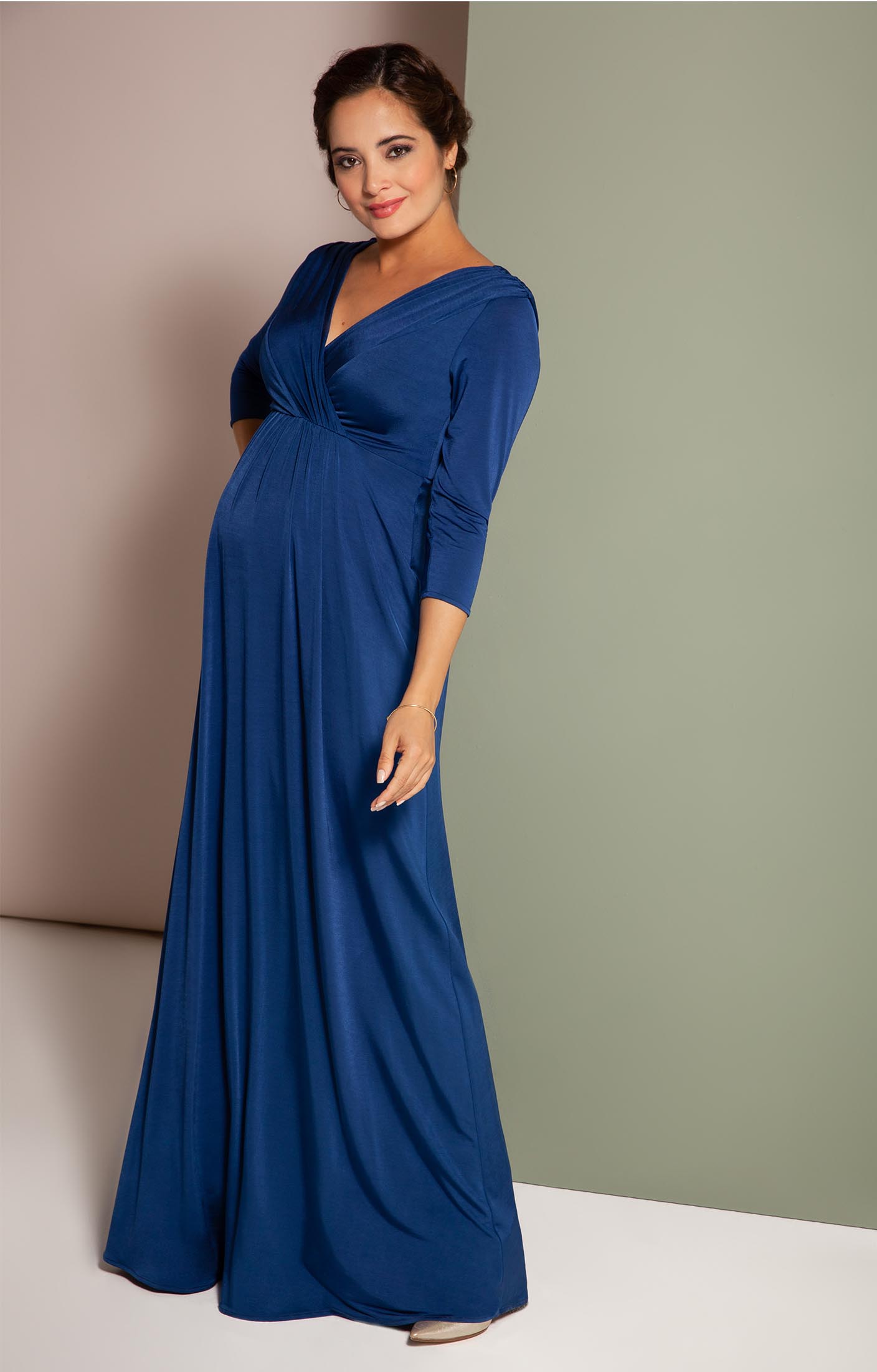 Willow Maternity Gown Imperial Blue