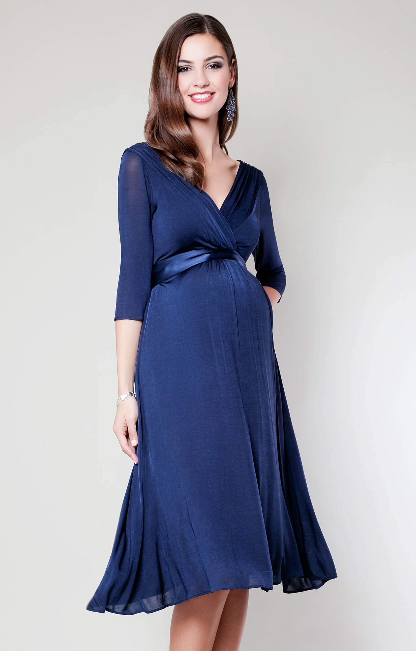 Willow Maternity Dress Party Wear Evening (Midnight Rose by Dresses, US - Maternity Tiffany Clothes Wedding and Blue)