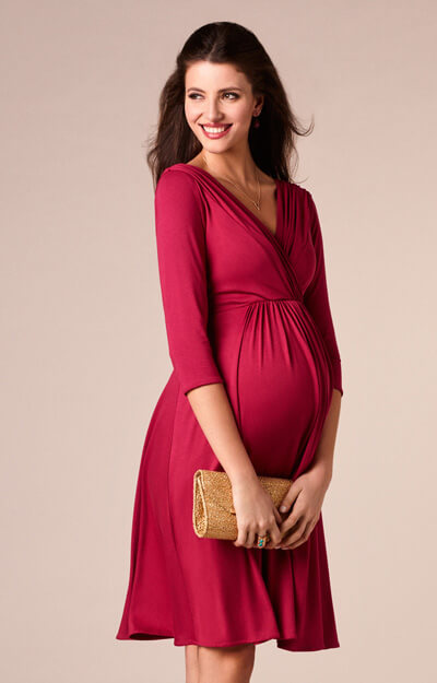 Willow Maternity Dress Raspberry Pink - Maternity Wedding Dresses ...