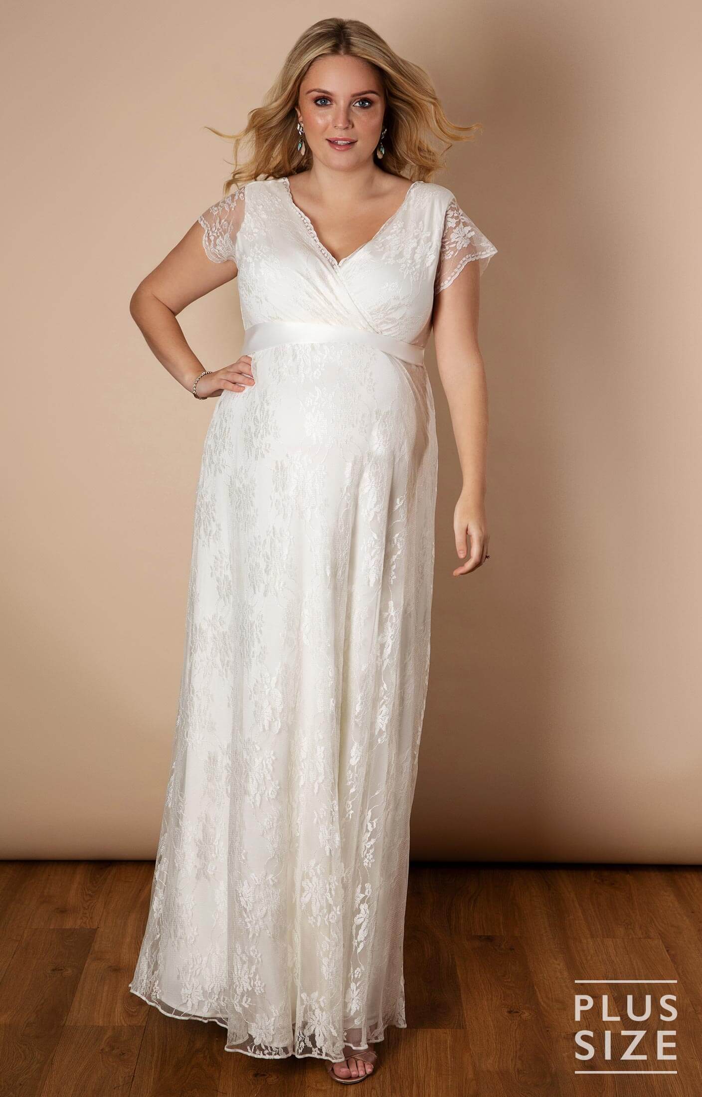 plus size ivory lace dress