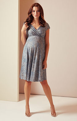 Alessandra Maternity Dress Short (Bronze Blue)