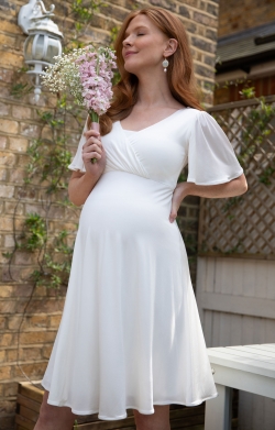 Alicia Maternity & Nursing Dress (Ivory)