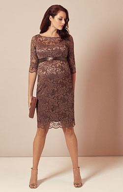 Amelia Maternity Dress Short Chocolate Dream