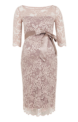 Amelia Lace Maternity Dress Short (Vintage Rose)