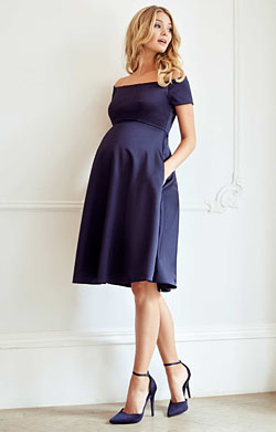 Mia Maternity Dress Dusky Truffle