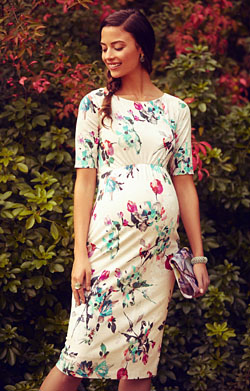 Anna Maternity Shift Dress Painterly Floral