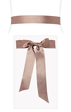 Smooth Satin Sash Slim Antique Blush
