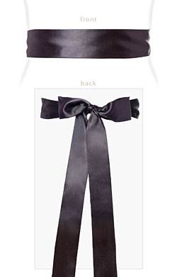 Smooth Satin Sash Slim Graphite