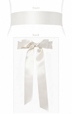 Smooth Ribbon Sash (Ivory)