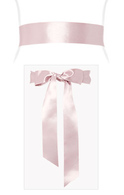 Smooth Ribbon Sash Lotus Pink