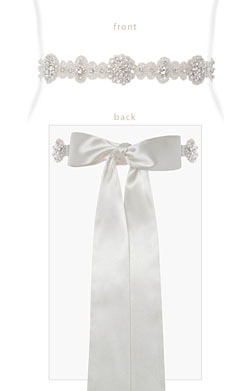 Vintage Maternity Sash Ivory