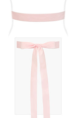 Velvet Ribbon Sash Baby Pink