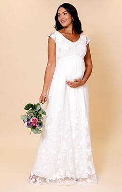 Clover Maternity Wedding Gown (Ivory)