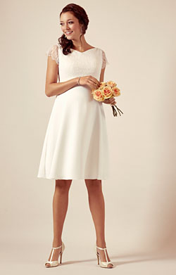 Eleanor Umstandsmoden Hochzeitskleid in Elfenbein / Weiß