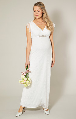 Imogen Maternity Lace Wedding Gown Ivory