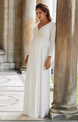 Isabella Maternity Gown Glitter Ivory