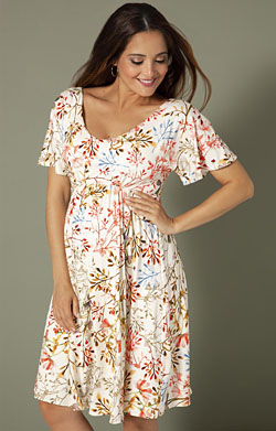 Kimono Maternity Dress Watercolour Meadow