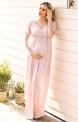 dusty rose maternity bridesmaid dress