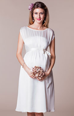 Maya Maternity Wedding Gown Short Ivory