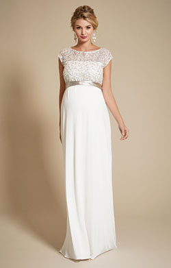 Mia Maternity Wedding Gown in Ivory