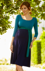 Colour Block Maternity Dress (Purple) - Maternity Wedding Dresses ...