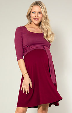 Naomi Nursing Dress Rosey Red