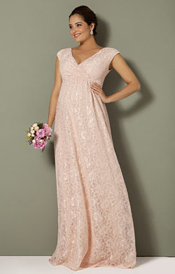 robe grossesse mariage rose