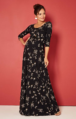 Samantha Maternity Maxi Dress in Night Blossom