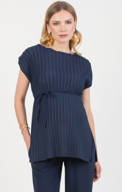 Aurelia Pleated Maternity Blouse