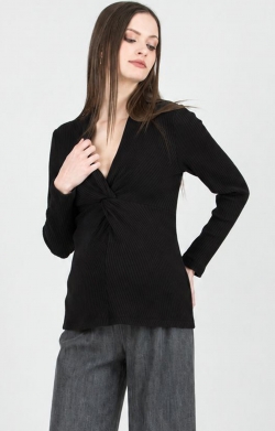 Issa Rib Knit Maternity & Nursing Top