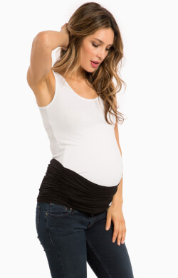 Sabine Seamless Pregnancy Belly Band (Black)