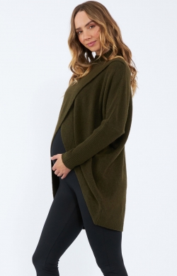 Hallie Cross Over Knit (Khaki)