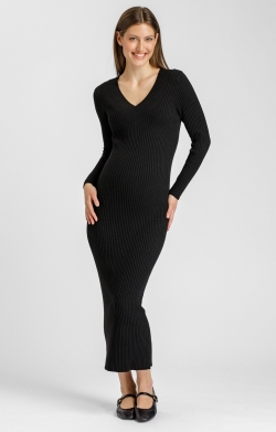 Cara Ribbed Knit Maternity Dress